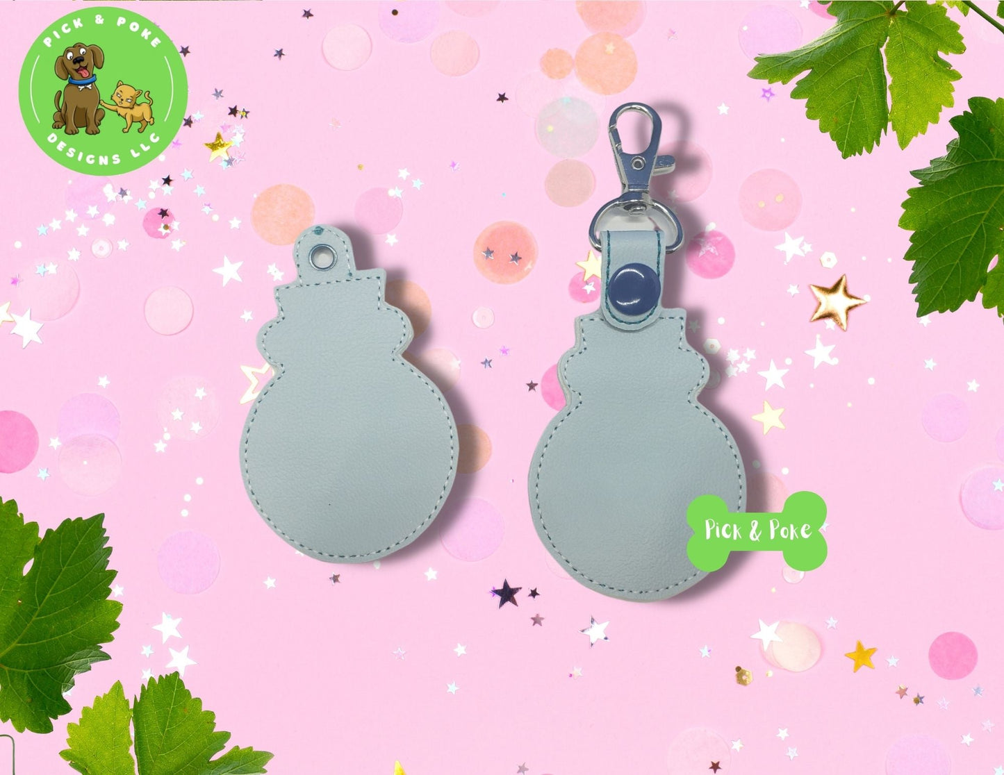 ITH Embroidery Project Applique Potion Bottle Snap Tab and Eyelet Key Fob SetPick and Poke Designs