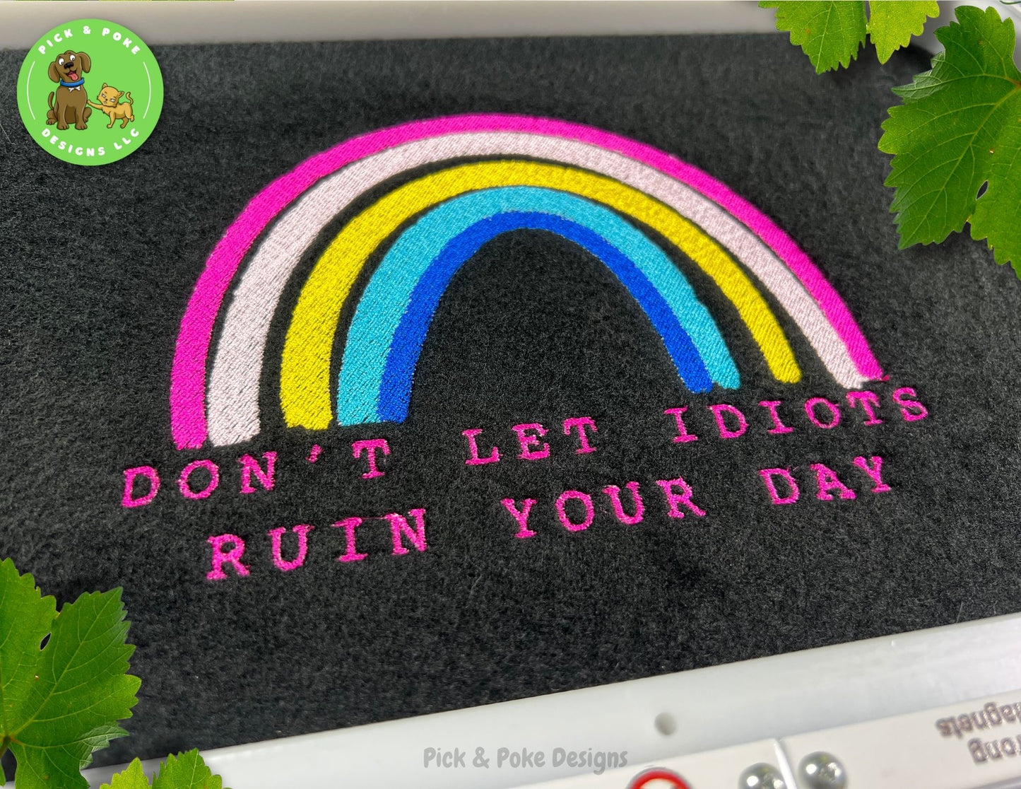 Embroidered Don't Let Idiots Ruin Your Day Sweatshirt | Black Crewneck