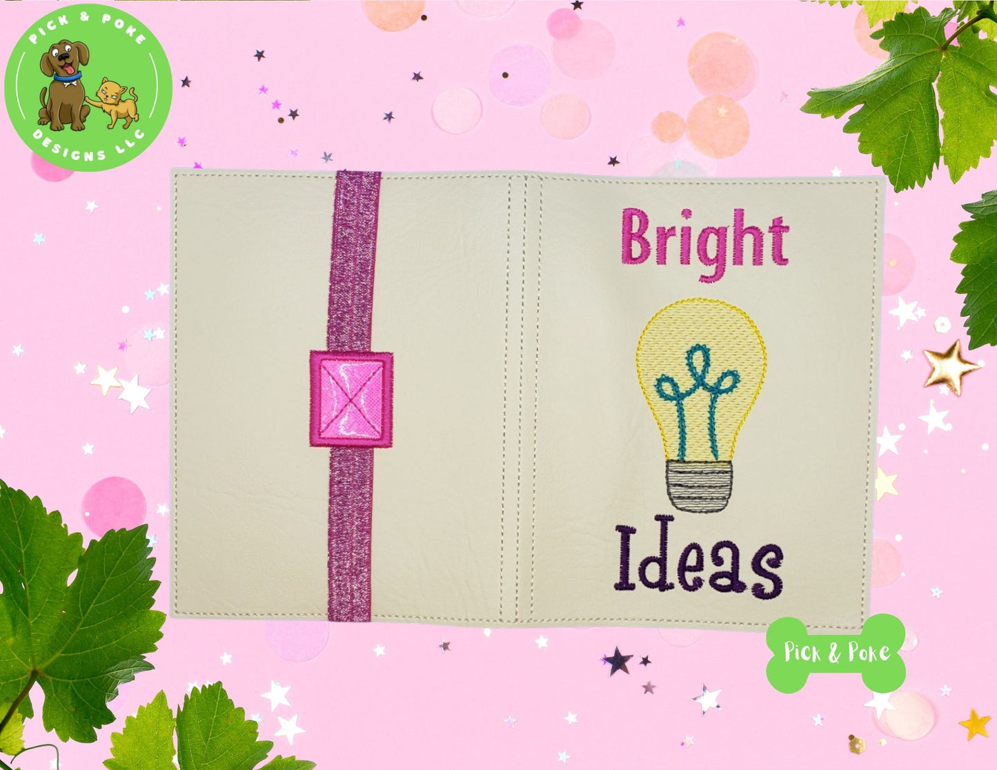 In the Hoop Embroidery Project 6x10 Bright Ideas Mini Composition Notebook Cover