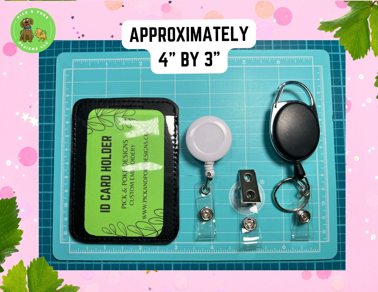 French Fries ID Card Badge Holder with Reel or Clip