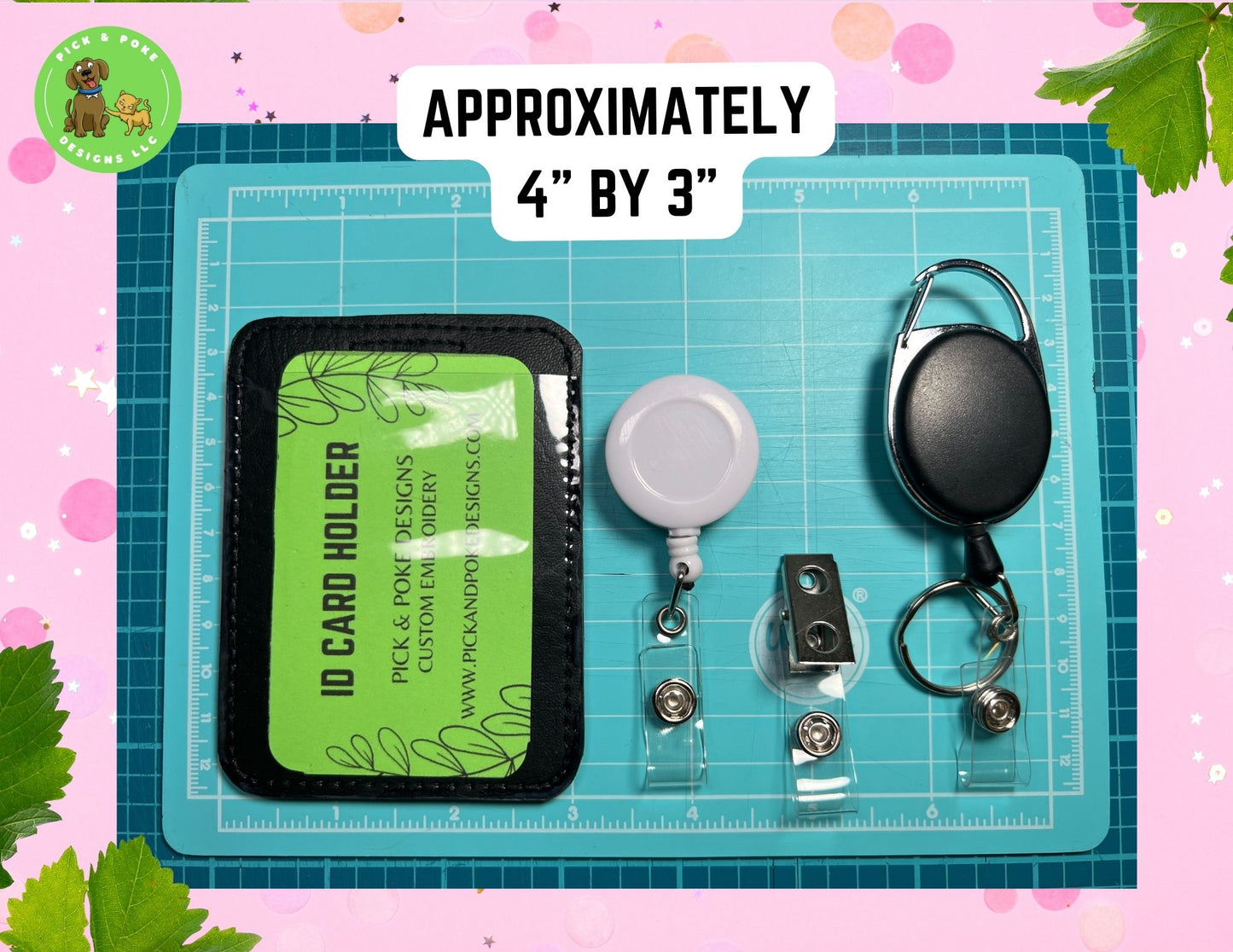 Personalized French Fries ID Card Badge Holder with Reel or Clip