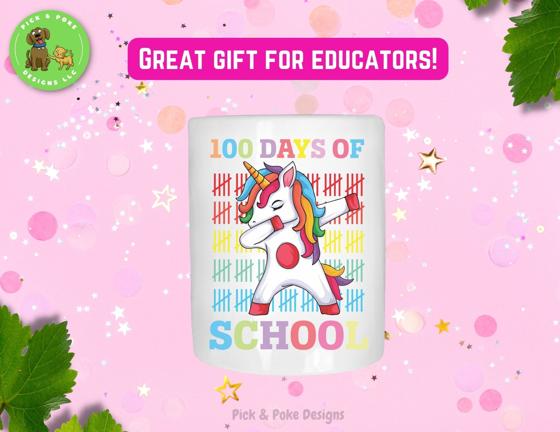 100 days of school ceramic pencil and pen holder makes a great gift for educators