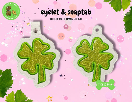 In the Hoop Embroidery Project Four Leaf Clover Shamrock (Digital Download)