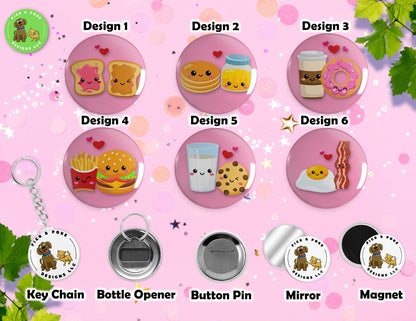 Kawaii Food Pairs Stickers