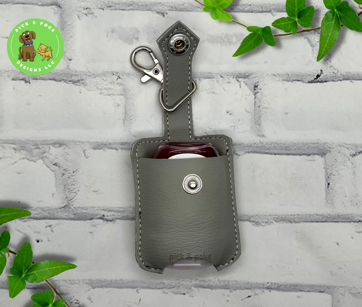 Video Game Hand Sanitizer Holder Key Chain | Embroidered on Vinyl | Custom Made