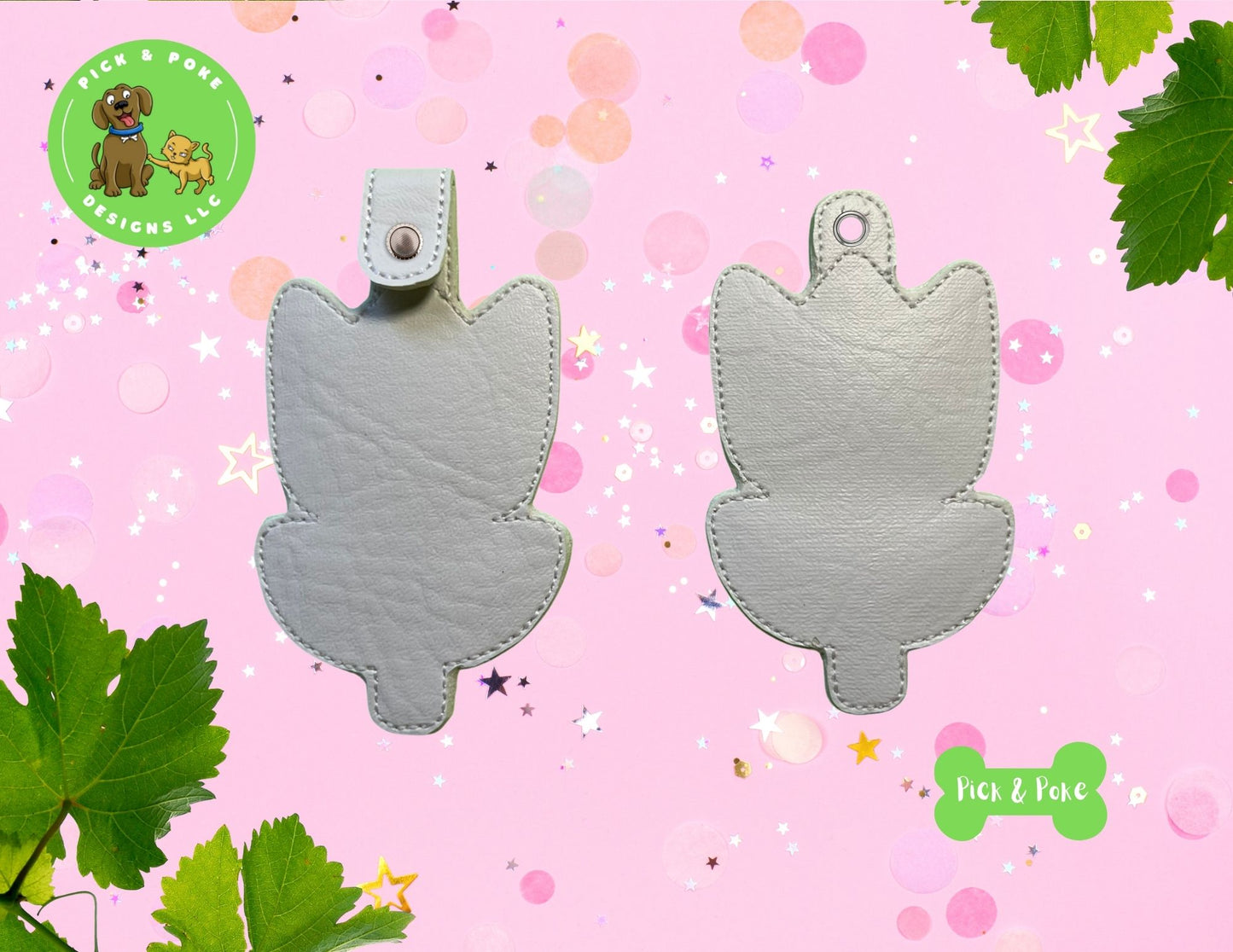 In the Hoop Embroidery Project Sketch Tulip Flower Snap Tab and Eyelet Set (Digital Download)