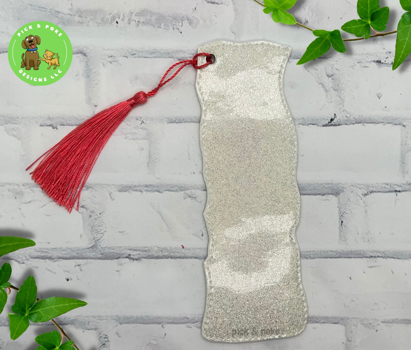 Quitter Strip Turn Paper Bookmark with Tassel | Glitter Reading Design | Embroidered | Custom Made