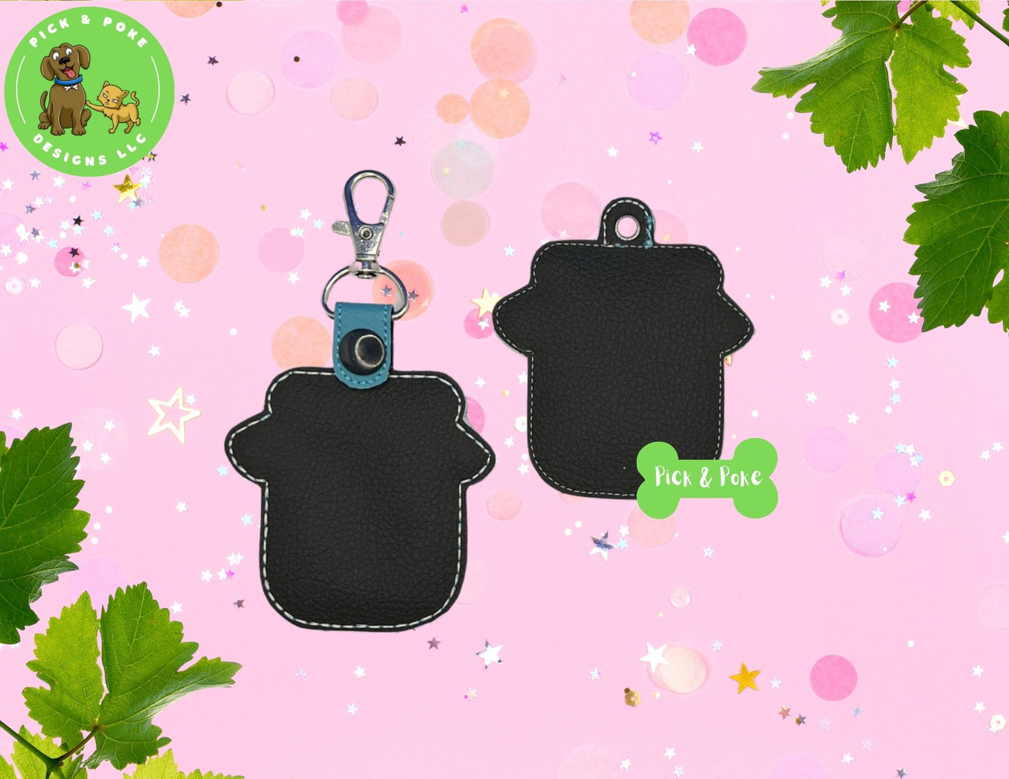 In the Hoop Embroidery Project Applique Jar of Honey Snap Tab and Eyelet Key Fob 4x4 Design (Digital Download)