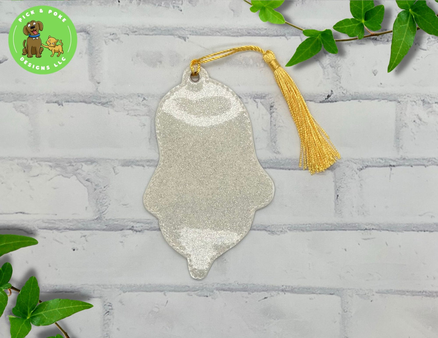 Bee Vinyl Bookmark with Tassel | Boo-Bee Design | Embroidered | Made to Order