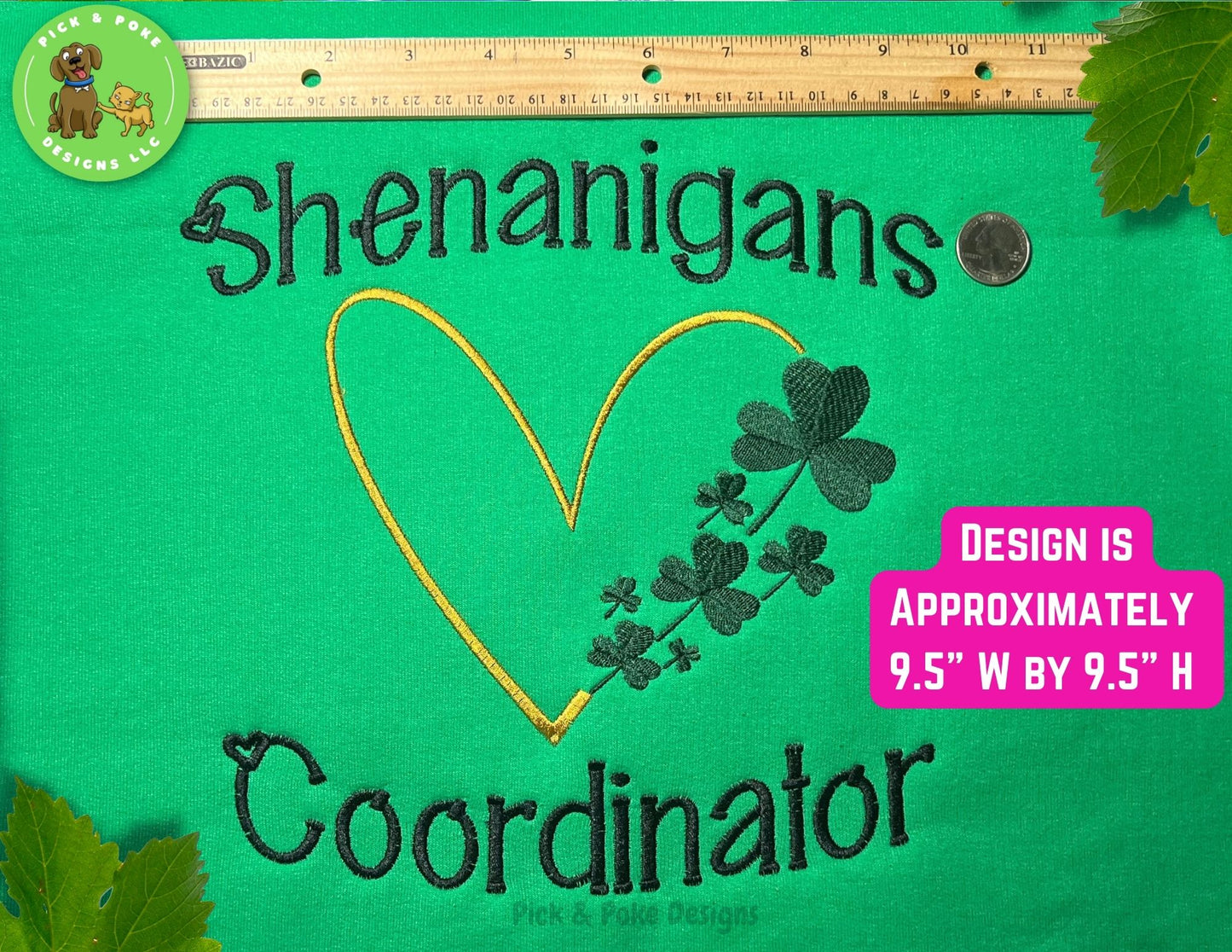 Embroidered Shenanigans Coordinator Teacher Crewneck Sweatshirt