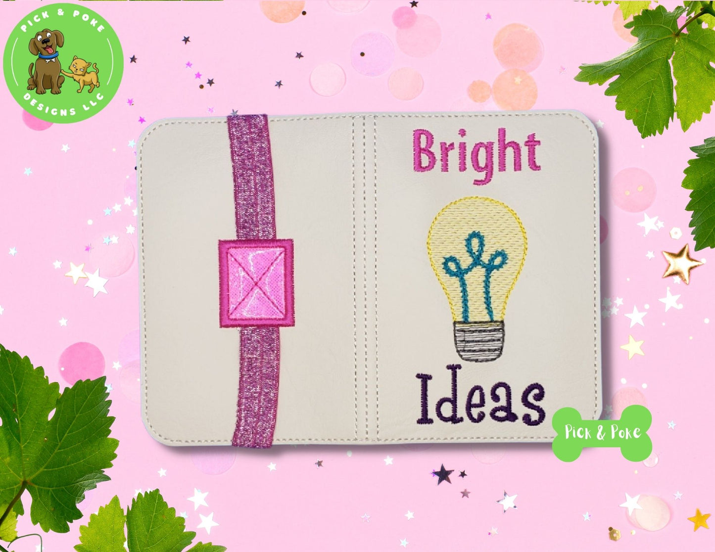 In the Hoop Embroidery Project 5x7 Bright Ideas Mini Composition Notebook Cover