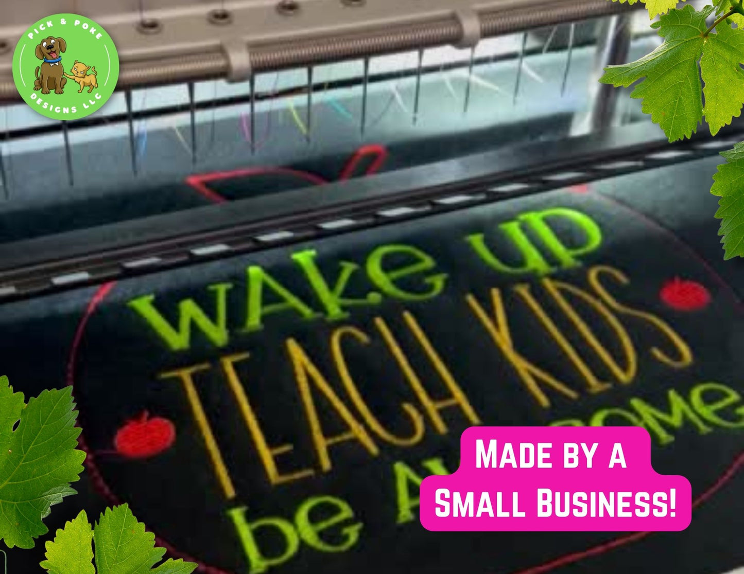 Sweatshirt is made by a small business located in California.