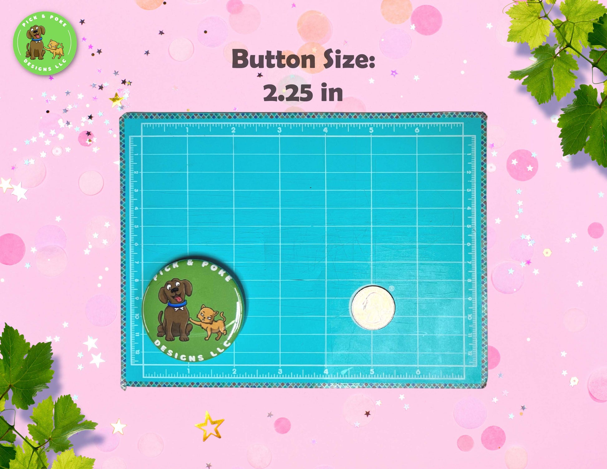 Copy Birthday Cats | Pinback Button Pin, Keychain, Magnet, Bottle Opener, or Mirror | 2.25-inch SizePick and Poke Designs