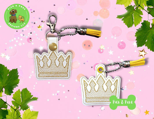 In the Hoop Embroidery Project / Crown Snap Tab / Sketch Fill / Digital File / Instant Download / SetPick and Poke Designs
