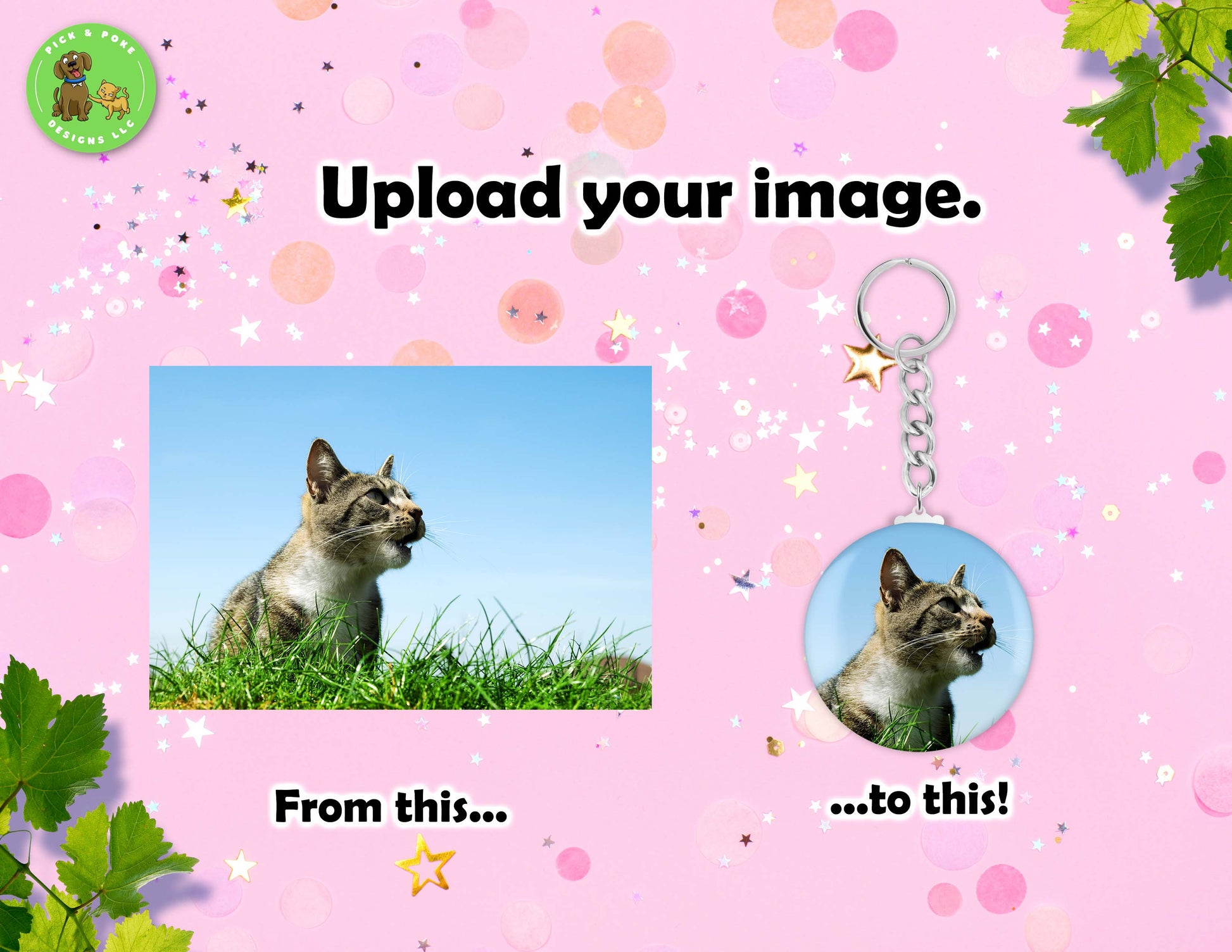 Custom Photo Keychain Charms | 2.25-inch SizeCambridge